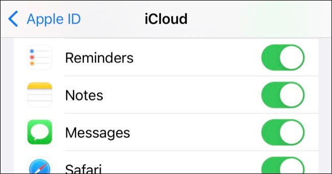 Enable Apple Notes sync in iCloud