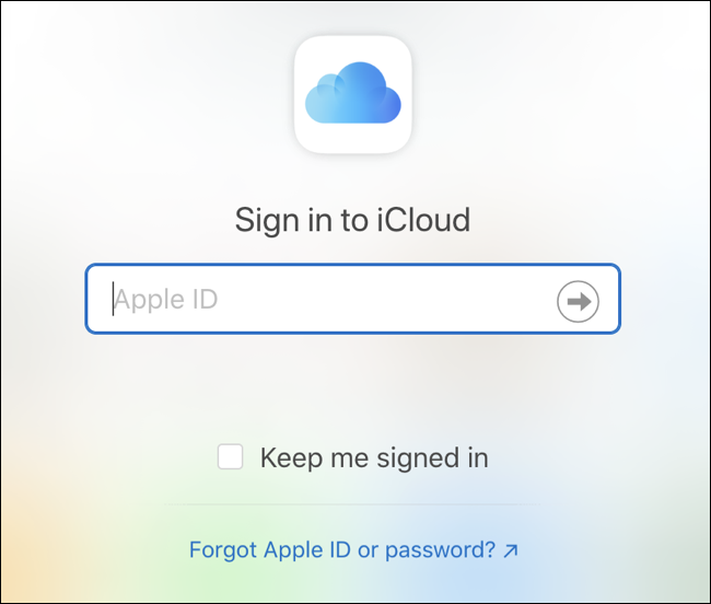 Sign in to iCloud