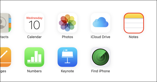 Access Apple Notes on iCloud.com