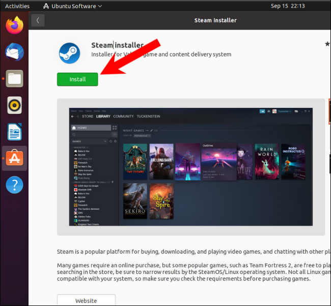 install steam launcher