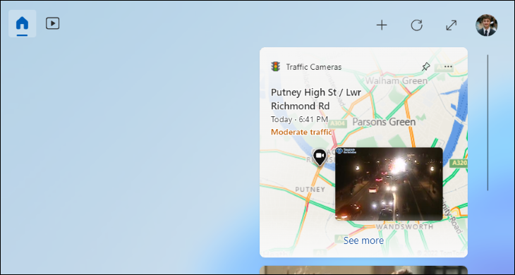 Traffic widget.