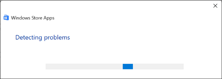 Windows Store Apps troubleshooter.