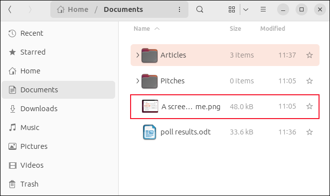 The Files browser showing a truncated filename that still shows the file extension